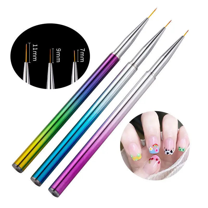 Durable Nail Design Polish Gel Painting Pen Brush Ultra-fine Nylon Hair Nail Art Brush