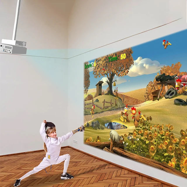 Chariot Kids Soccer Ball Training Device: Interactive Ball Wall Projection Game System.