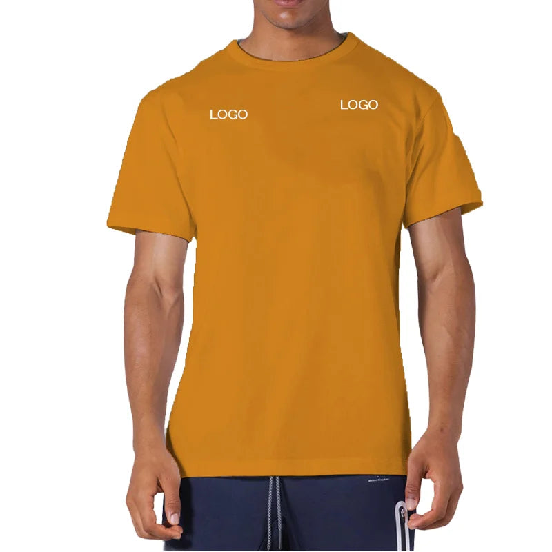 Wholesale 210g 100% Cotton Blank T-shirt Clothing Manufacturers Custom logo Designer Streetwear Plain t Shirt for Men