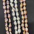 Wholesale Price 10-17mm White Pink Purple AAA Quality Natural Baroque Freshwater Pearl Strand Loose Beads String