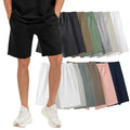 100% Cotton Shorts Men Heavy Cotton Shorts Solid Color Custom Logo Cotton Fleece Shorts for Men