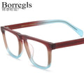 Borregls Matte Acetate Glasses Frame Men 2025 New Brand Design High-Quality Square Eyeglasses Spectacle Optical Eyewear 19283