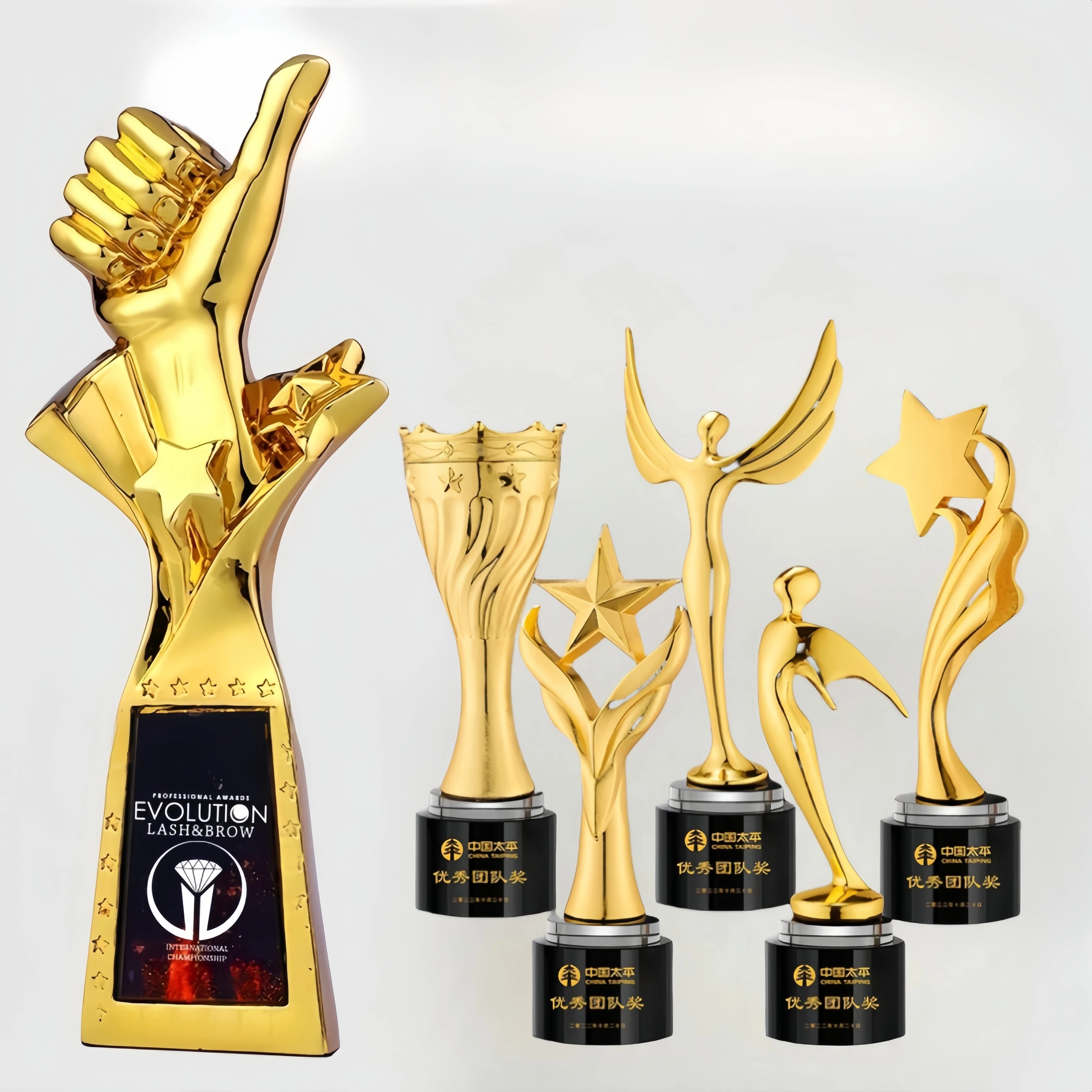 2025 New Design Gold-Plated Crystal Custom Trophies - Creative Awards Honored Employee Outstanding Leadership Custom Engraving