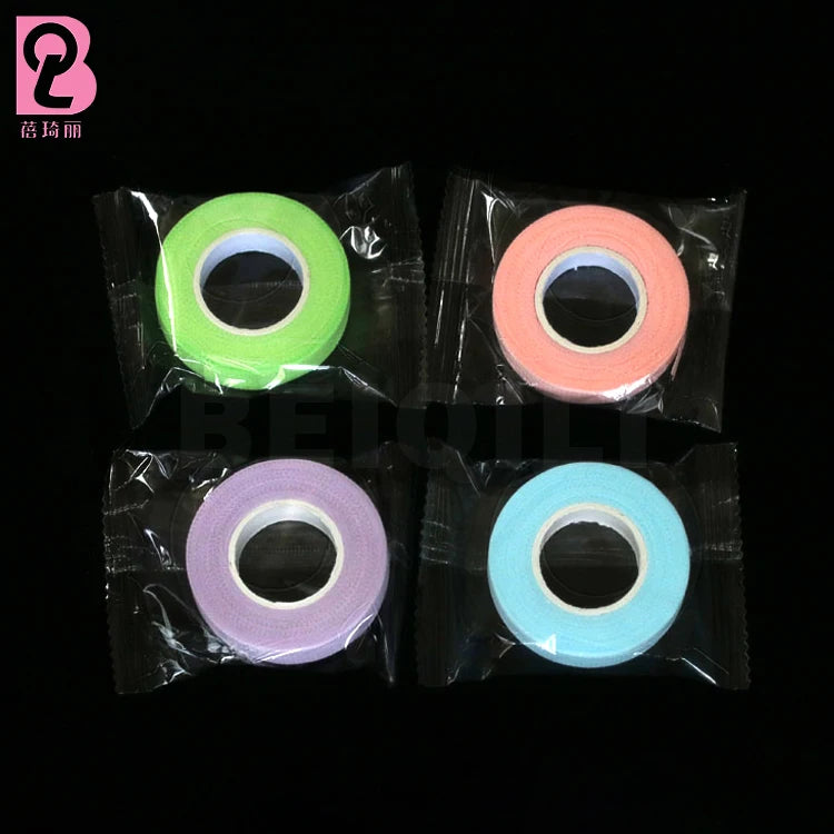 Beiqili 1.25*900cm Colorful Silicone Eyelash Extension Tapes Soft Medical Breathable Adhesive Tape Cutter False Lashes Makeup
