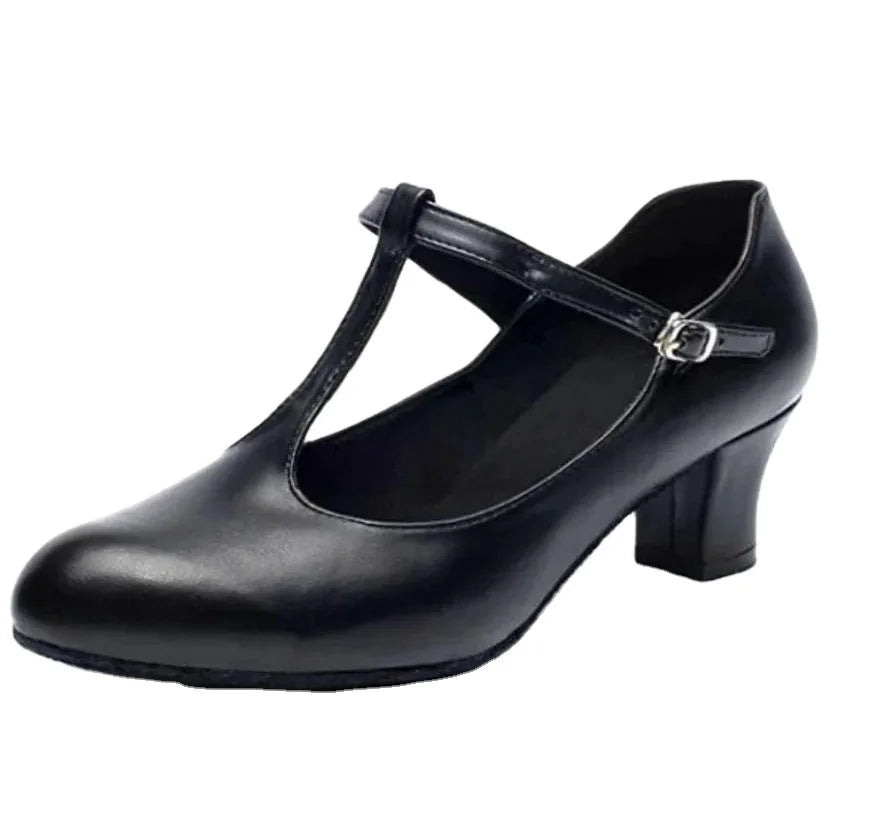 Black 5CM Latin Dance Shoes Character Square tango Jazz Dancing Shoes