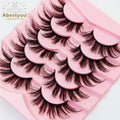 Abestyou Vegan Cat Eye Lashes 18mm Fox Eye Volume Clear Band Full Strip Invisible Faux Mink Eyelash Vendors MegaBDM