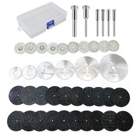 43-Piece Mini HSS Circular Saw Blade Kit Rotary Woodworking Tools Hot Press Diamond Grinding Wheel Cutting Discs Accessories