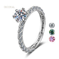 Real D Color Classic Factory Wholesale Sparkling Gemstone Party Rings Moissanite Wedding Ring for Women