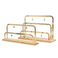 Wholesale Live Props Jewelry Packaging Luxury Gold Plated Metal Wood Custom Earrings Jewelry Display Stand