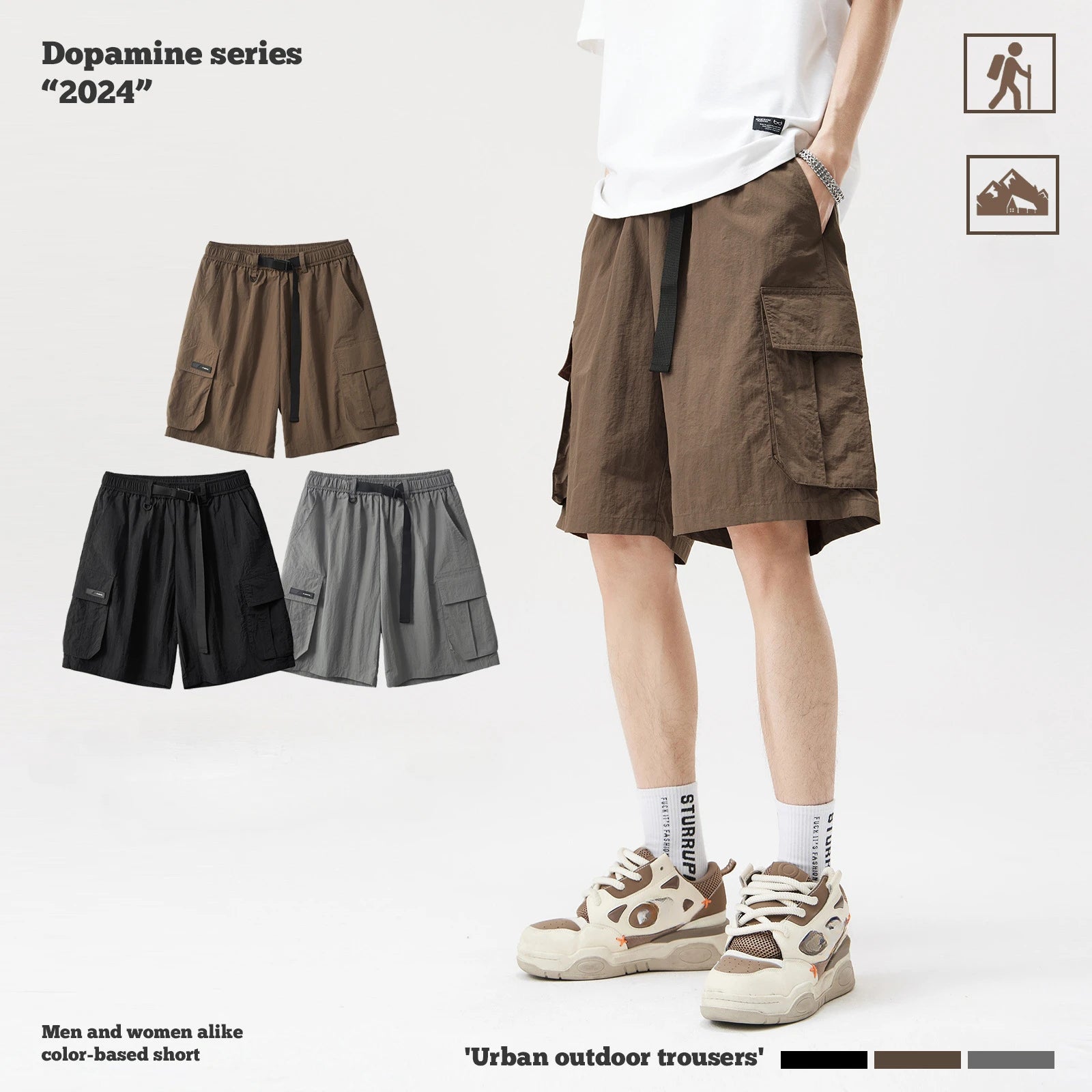 Mens Cargo Shorts Men's Fashion Ins Straight Leg Pants Men Casual Summer High Street High Street Running Custom Shorts