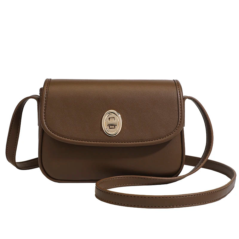 New Retro Pu Leather Messenger Bag Elegant Designer Sling Bags Fashion Ladies Shoulder Hand Bag Handbags for Women Luxury