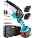 Mini Chainsaw 6-inch Battery Chainsaw 12 Pc Tool Set Seesii Mini Chainsaw Cordless with Batteries Handheld Safety Lock for Tree