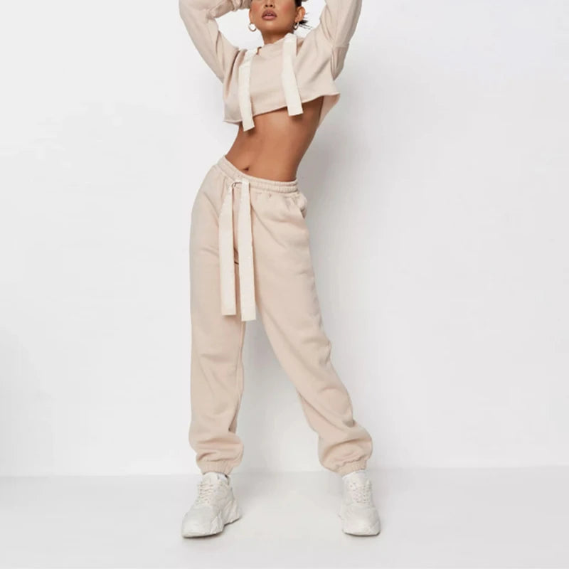 Spring 2026 Women Clothes Custom logo Tracksuit Sport Wear 2 Piece Hoodie and Sweatpants Set for Ladies Jogging Suits