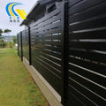 Hot Sale Aluminum Slat Fence System Modern Aluminum Luver Gate Design Retractable Sliding Louver Gate Fencing
