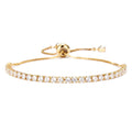 3mm CZ Tennis Chain Bracelet for Women Gold Plated Brass Adjustable Size Bracelet Geometric Zircon Pave Chain Bracelet