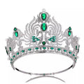 LUOXIN New Round Adjustable Zircon Tiara Rhinestone Beauty Elegant Bridal Pageant Crowns