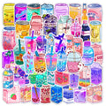 50PCS Fruit juice bottle laptop phone luggage decorative boba milk tea sticker