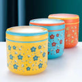 Stainless Steel Insulation Wholesale Eco Friendly Double Layer Round Bento Box Lunch Box With Handle