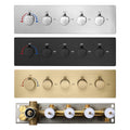 Shower Main Body Brass Two/Three/Four Function High Flow Thermostatic Switch Valve Wall Mounted Matte Black