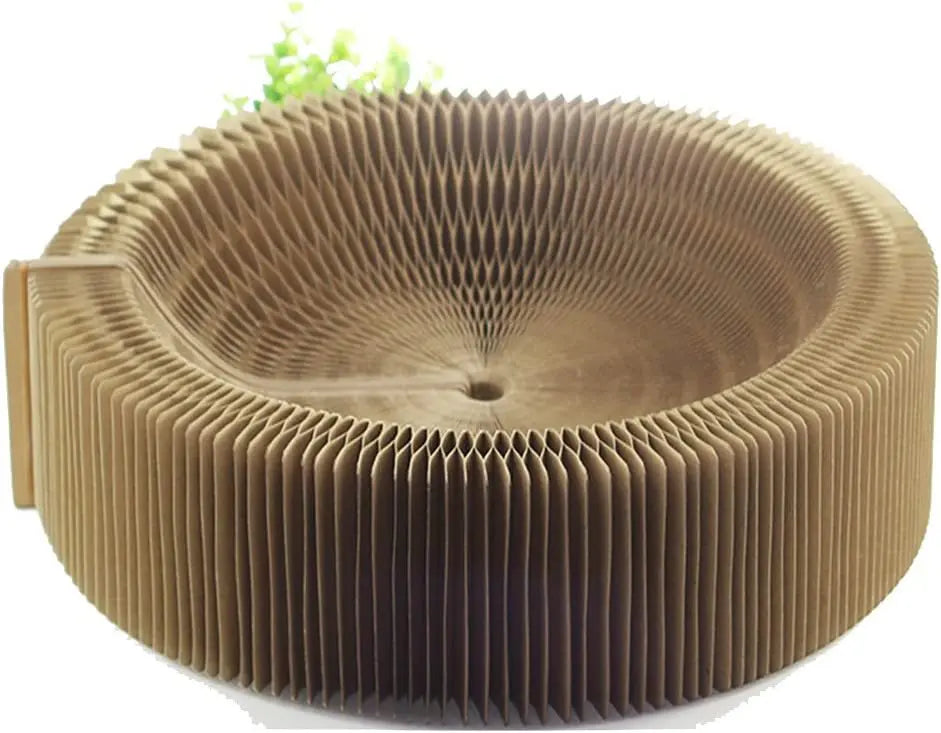 Hot Selling Foldable Cat Bed Cave with Print Pattern Removable and Washable Corrugated Cardboard for Cats
