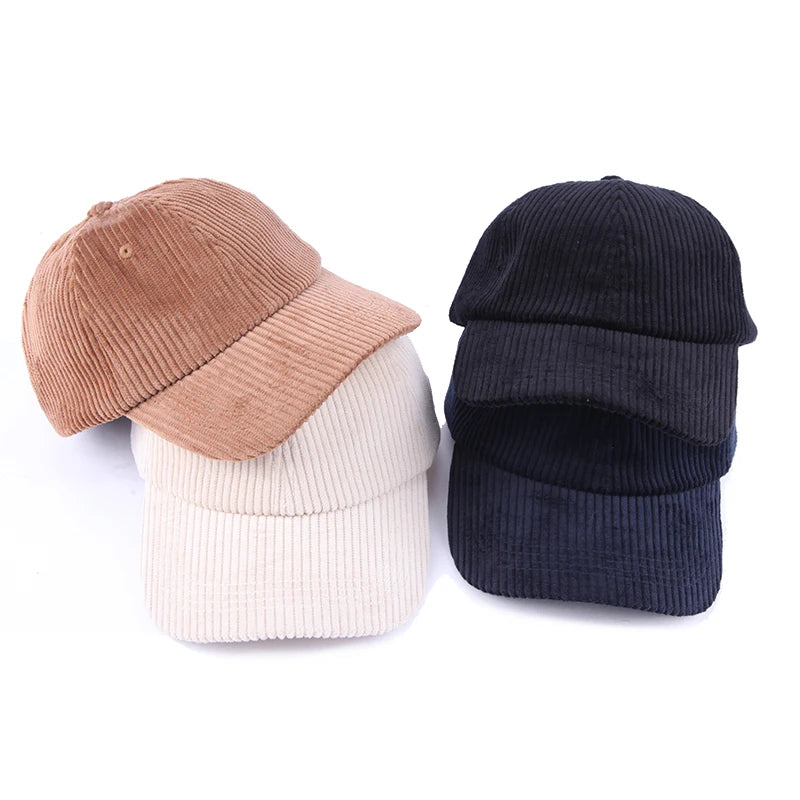 6 Panel Plain Blank Baseball Cap Embroidered Dad Hats Custom Corduroy Unstructured Hat Wholesale
