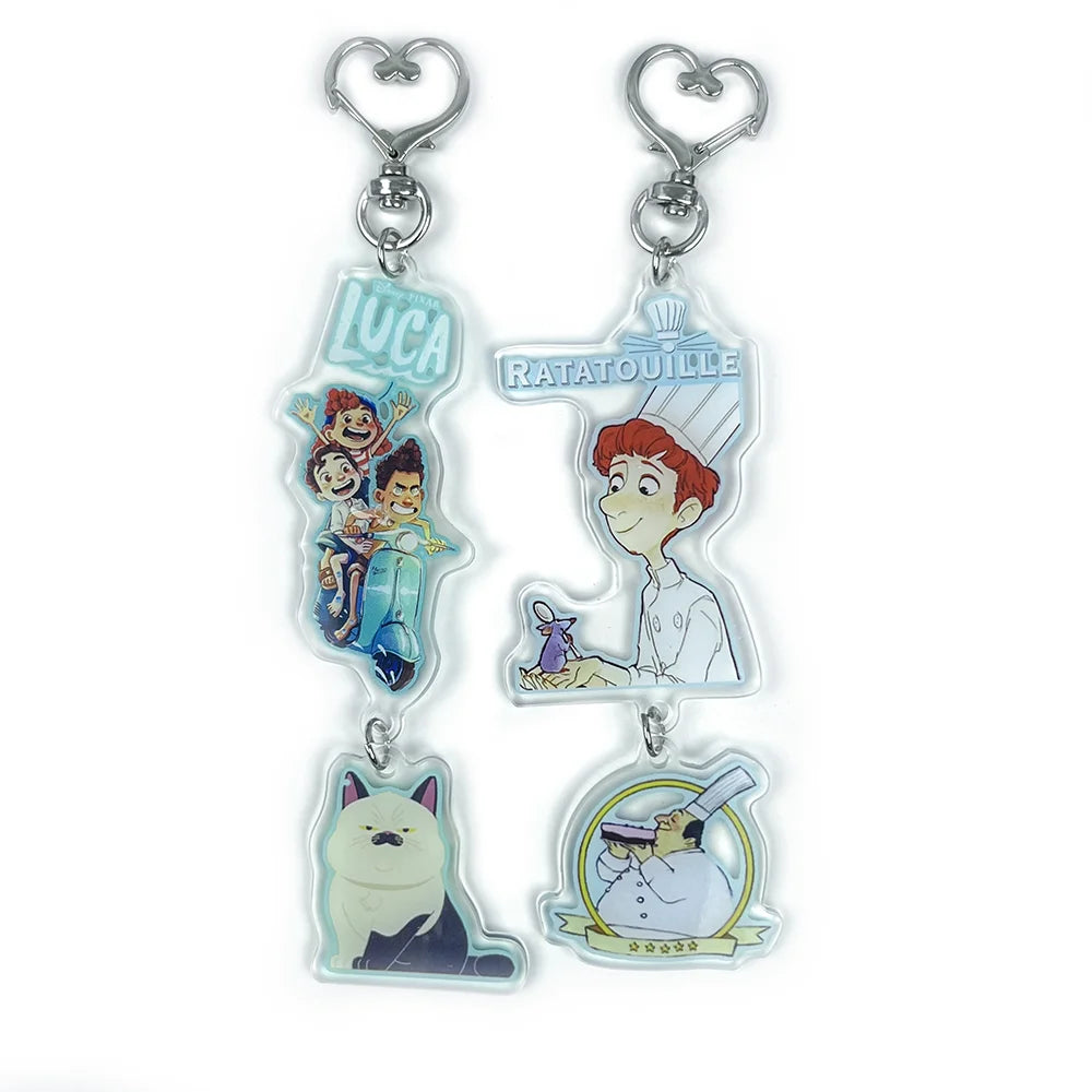 Custom Double Sided Printing Acrylic Keychain Anime Design Custom