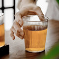 Japanese Style Simple Vertical Pattern Glass Super Lightweight Heat-resistant Milk Cup Tea Coffee Cup
