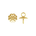Jewelry Accessories 14K Gold Filled 4mm Flower Cup Twist Peg Drop for Charms Necklace Jewelry Making