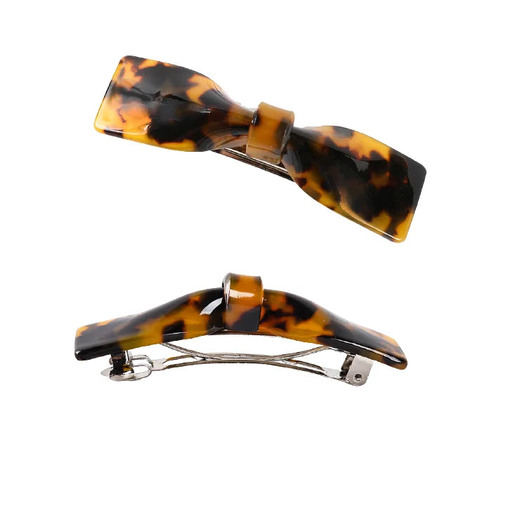 Wholesale Women's Acetate Bow Hairpin Hot Selling Handmade Lock Spring Clip