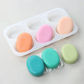 Silicone 6-in-a-row Oval Soap Mold Handmade Mirror Crystal Dripping Glue Resin Mousse Cake Mold Used for DIY Handmade Making