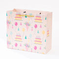 Multi Size Children Happy Birthday Paper Gift Bag Return Gift Light Pink Color Packaging Bag