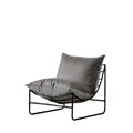 Hot Sale Made in China Luxury Living Room Lounge Chair PU Leather Accent Outdoor Metal Tube Frame Leisure Side Chair
