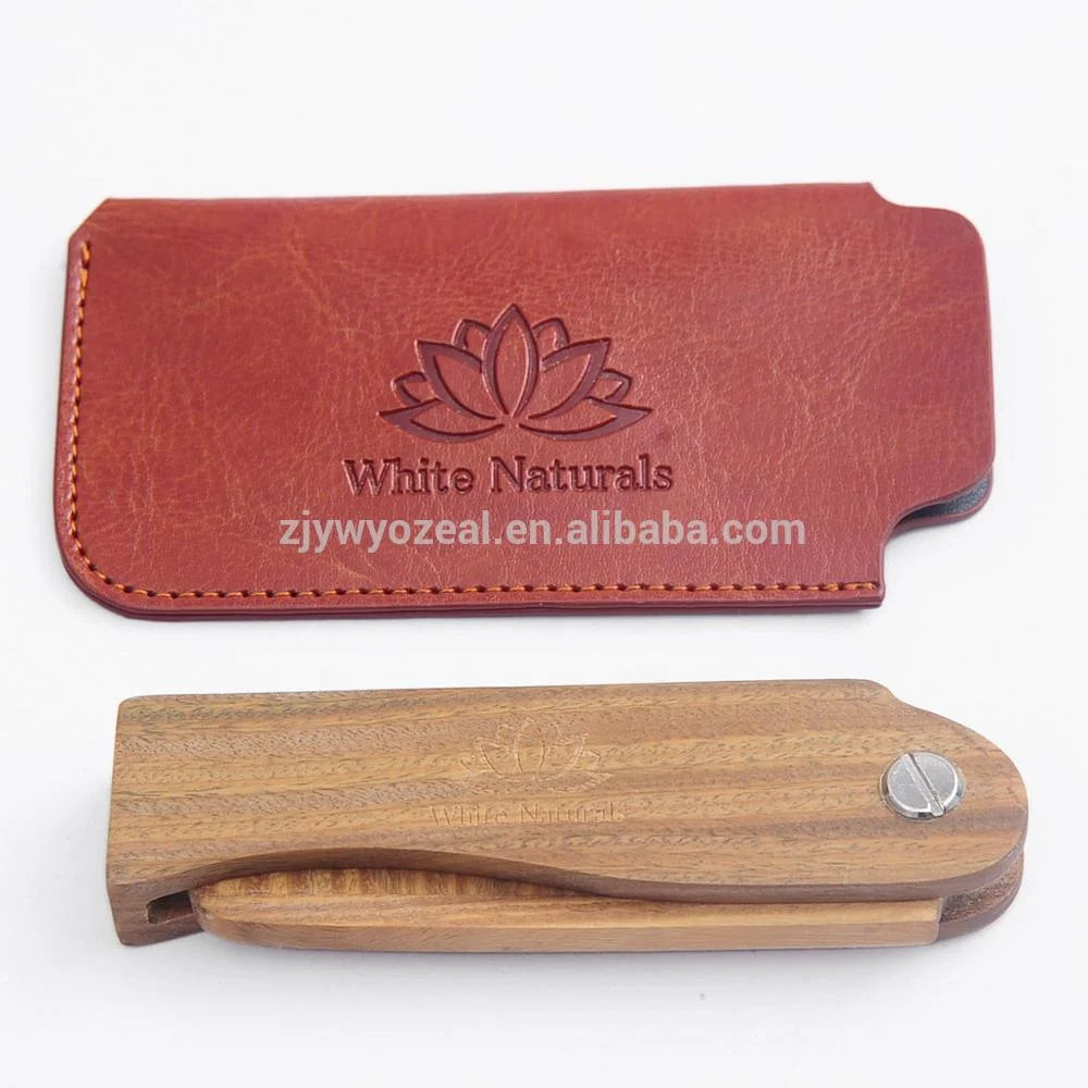 Natural Sandalwood Foldable Comb Green Sandalwood Custom Folding Beard Combs Set