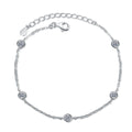 Silver 925 Original Excellent Cut 0.5 Ct Diamond Test Past D Color VVS1 Moissanite Numeral Bracelet for Women Fine Jewelry