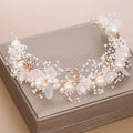 Handmade Princess Tiara  for Girl Birthday Catwalk Show Dress Accessories Headgear Flower Girl Wedding Headband