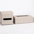 Modern Square Tissue Box Organizer Tissue Paper Box Cover PU Leather Paper Holder for Bedroom Dresser Office Desk