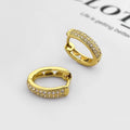 Factory Price 18k Gold Plated Waterproof Cubic Zirconia Hoop Earrings for Women