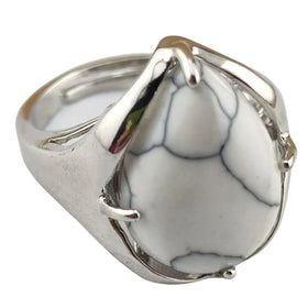 New Trendy Water Drop Shaped Adjustable Rings for Women Men Retro Wedding Engagement Jewelry Finger Rings