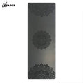 High Density Luxury Eco-Friendly Alignment PU Leather Rubber Yoga Mat 4/5mm Thick REACH/RoHS Certified for Fitness Yoga Practice