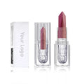 Private Label 2 in 1 Moisturizing Vegan Long Wearing Waterproof Metallic & Matte Lipstick Vitamin E Non-Stick Natural Finish