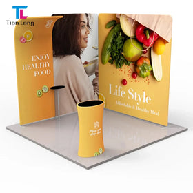 Tian Lang Free Design Curved Tension Fabric Pillow Case 10*8 Event Backdrop Stretch Display for Trade Shows