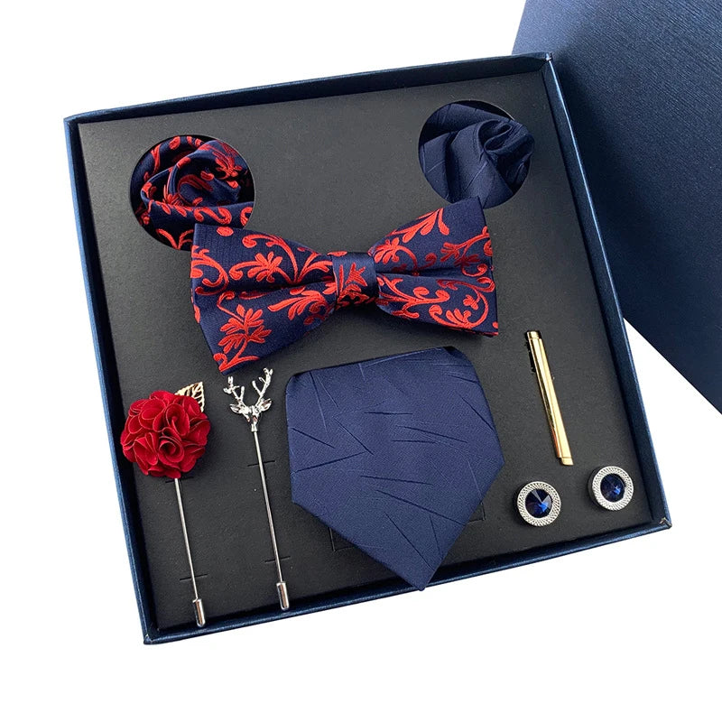 Wedding Favors Gifts Neck Tie Set Neckties Mens and Pocket Square Ties Men