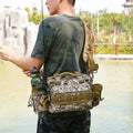Stock Tourbon 20L Waterproof Polyester Three-Layer Multi-Functional Fishing Rod Storage Adjustable Strap Fishing Waist Pack