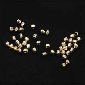 Real 14K Gold Filled GF Material for Jewelry DIY Bracelets Making High Grade Faceted Spacer Beads