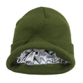 HZM-19274 Knit Slouchy Beanie Warm Satin Lined Thick Chunky Cap Winter Beanie Hat for Women and Men