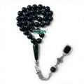 Natural Agate 10mm Silver/Gold Plated Religious Muslim Rosary Beads Islam Prayer Beads Tasbih Misbaha Islamic Gifts Unisex