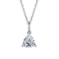 For SMN47 Women's 925 Sterling Silver Rhodium Plated Trillion Cut Moissanite 1ct Pendant Necklace Casual/Sporty Style