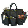 Heavy Duty 14 Inch Supply Bag Open Top Wide Mouth Black Tote Tool Organizer Bag with Shoulder Strap