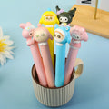 Cute Cartoon QQ Ballpoint Pen 0.5mm Writing Width Plastic Stress Relief Q-Bomb Gel Pen Neutral Vent Children's Toy
