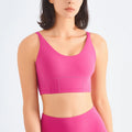 FLW High Quality Yoga Wear Sports Bra Padded Yoga Bra Tops Custom Logo Fitness Soft Yoga Bra